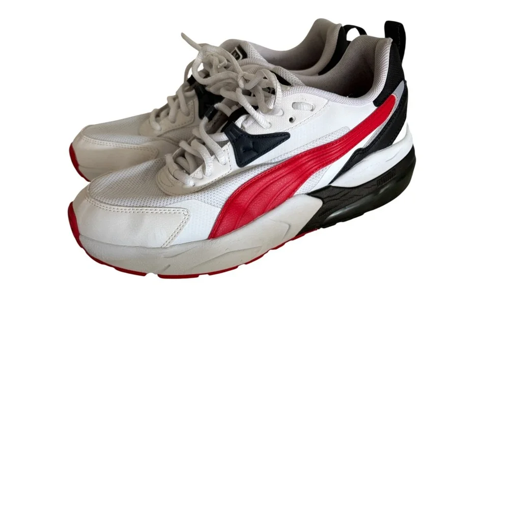 Puma‎ Electron E Pro White Red Black Mens Sneakers 397317-14 Size 8.5